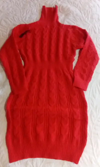 Vestido de punto cuello alto en varios colores - miniatura 5