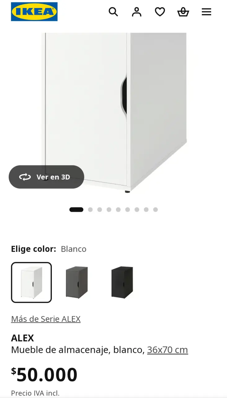 Escritorio blanco IKEA Lagkapten con almacenamiento - 3
