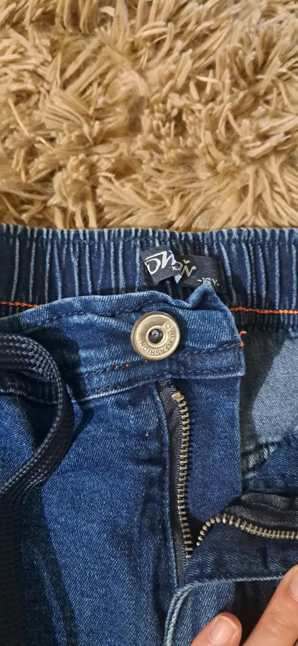 Pantalones cargo de mezclilla azul - 2
