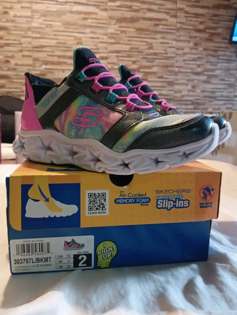 Zapatillas Skechers Kids multicolor con luces N°32 - 2