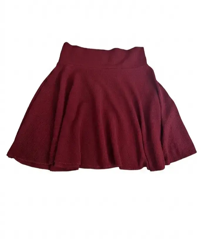 Falda corta burdeos para mujer - 2