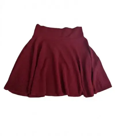 Falda corta burdeos para mujer - miniatura 2