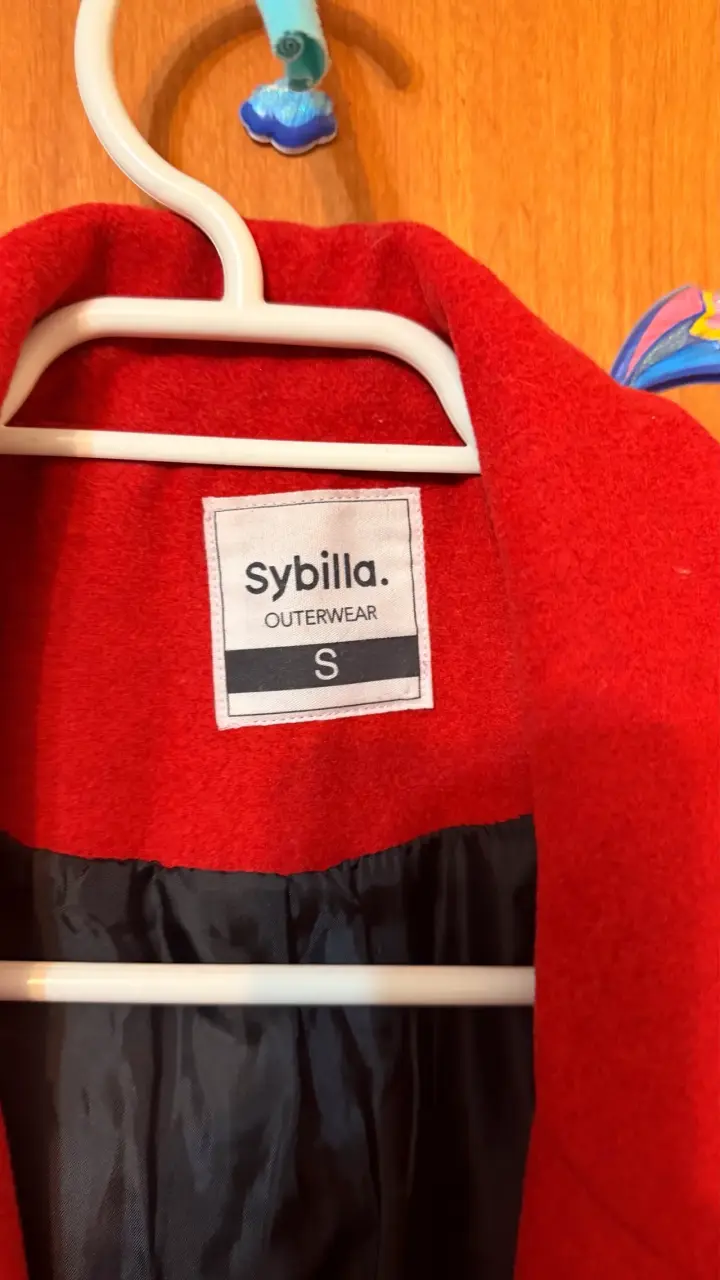 Abrigo rojo mujer Sybilla talla S - 2