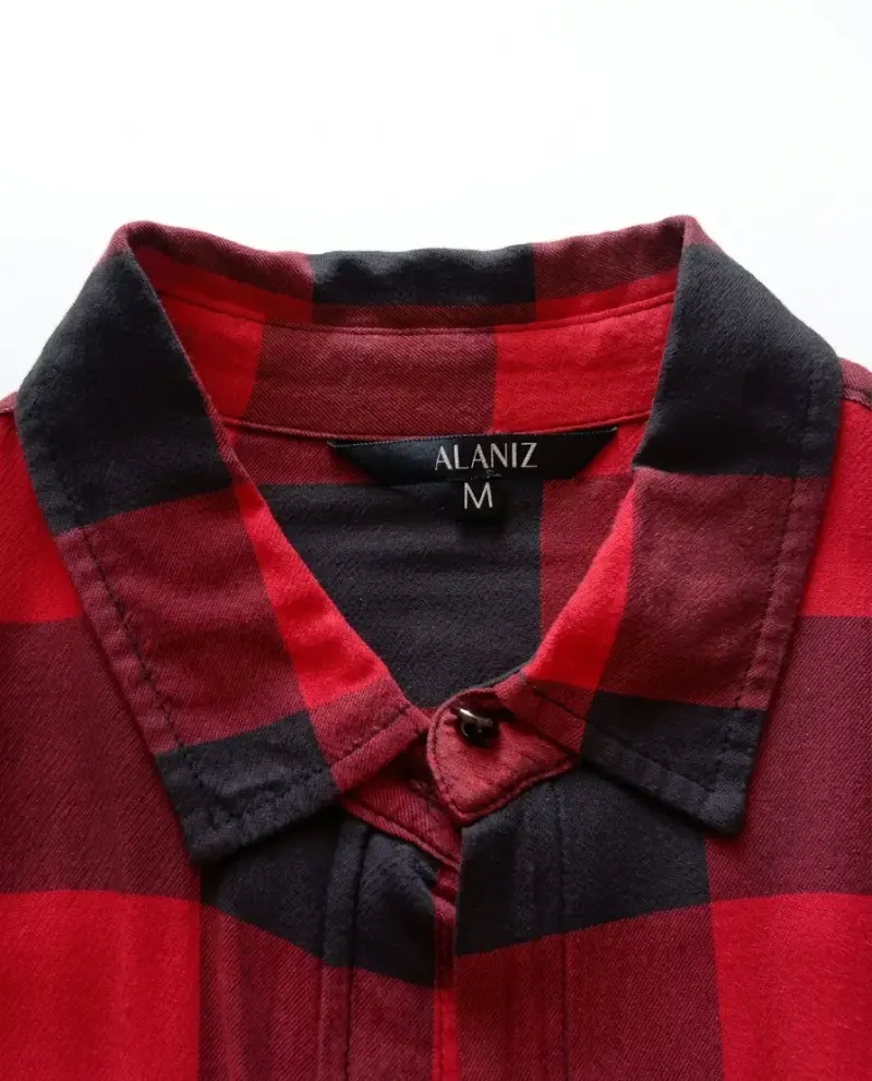 Camisa a cuadros roja y negra Alaniz - 4