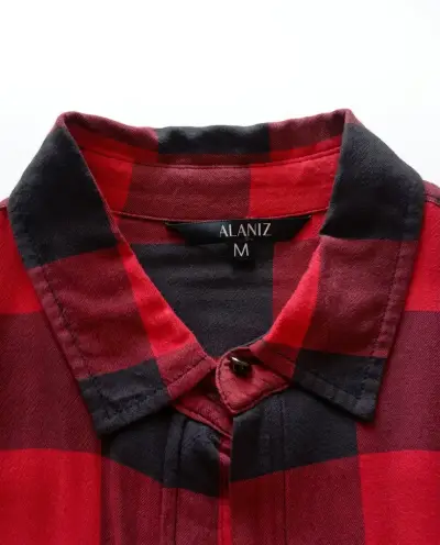 Camisa a cuadros roja y negra Alaniz - miniatura 4