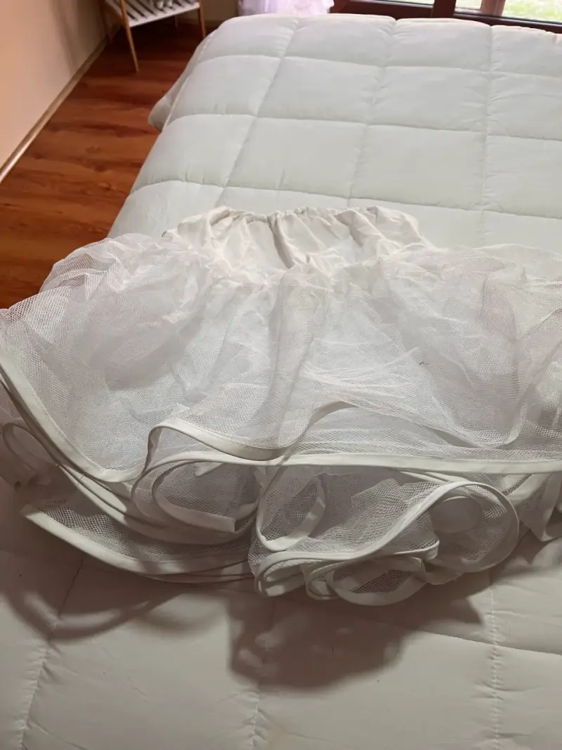 Enagua blanca de tul para vestido