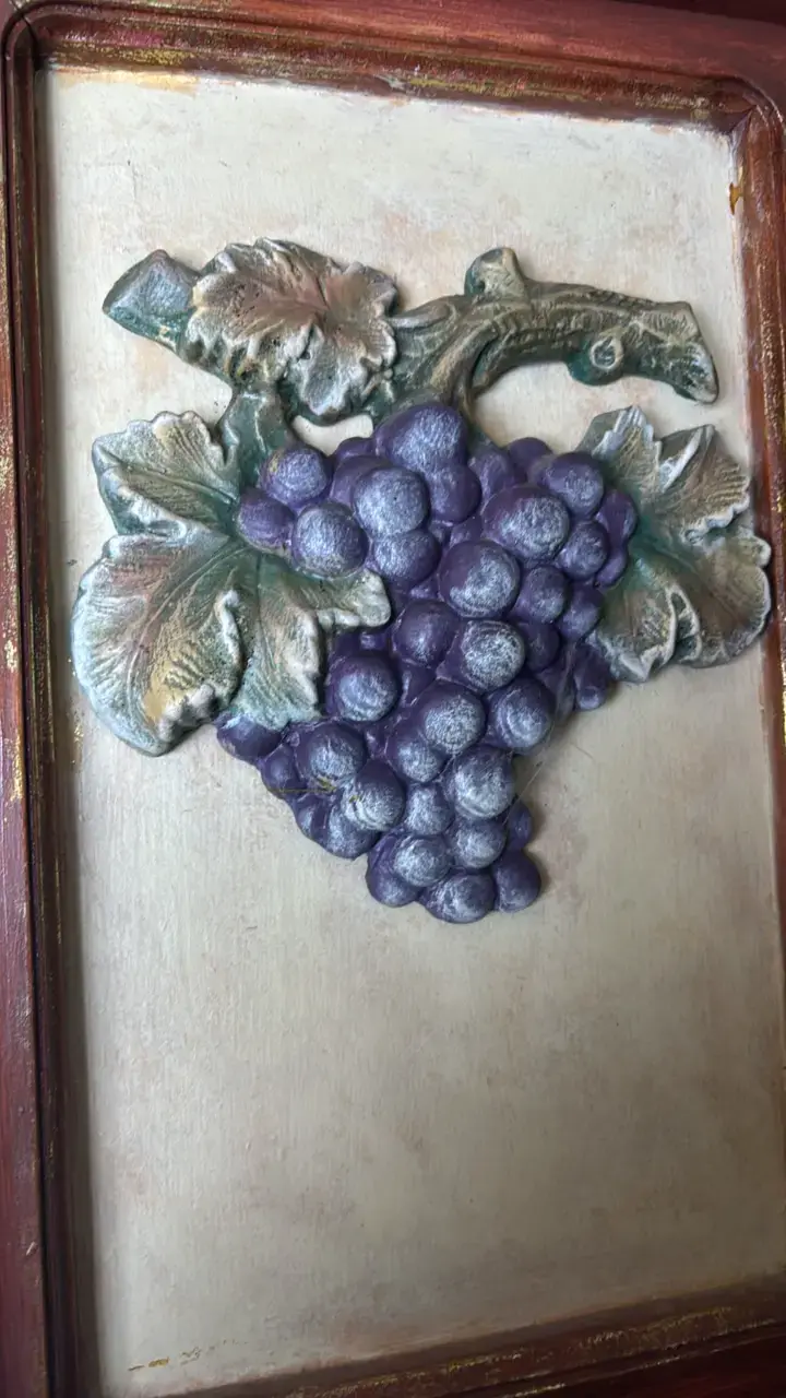 Cuadro decorativo de madera con uvas uvas - 2