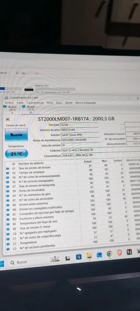 Disco Duro Externo Seagate hdd 2TB USB 3.0 - 1