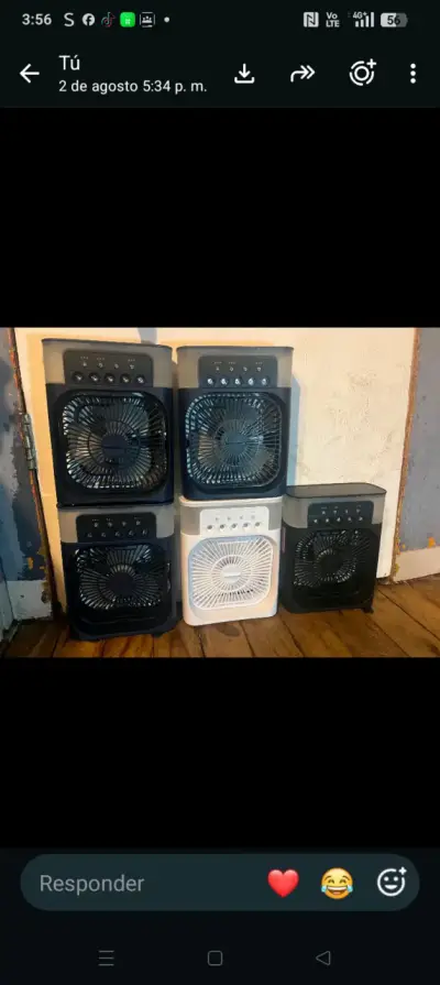 Ventilador cuadrado portátil con controles frontales - miniatura 1