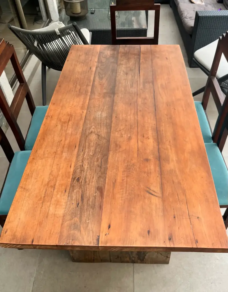 ROBLE Mesa de comedor de madera rústica - 2
