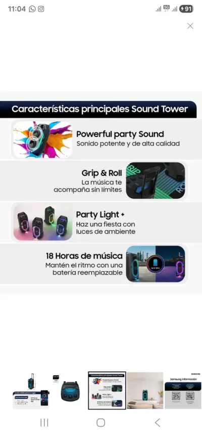 sound tower mx st50f 240w party speaker - miniatura 3