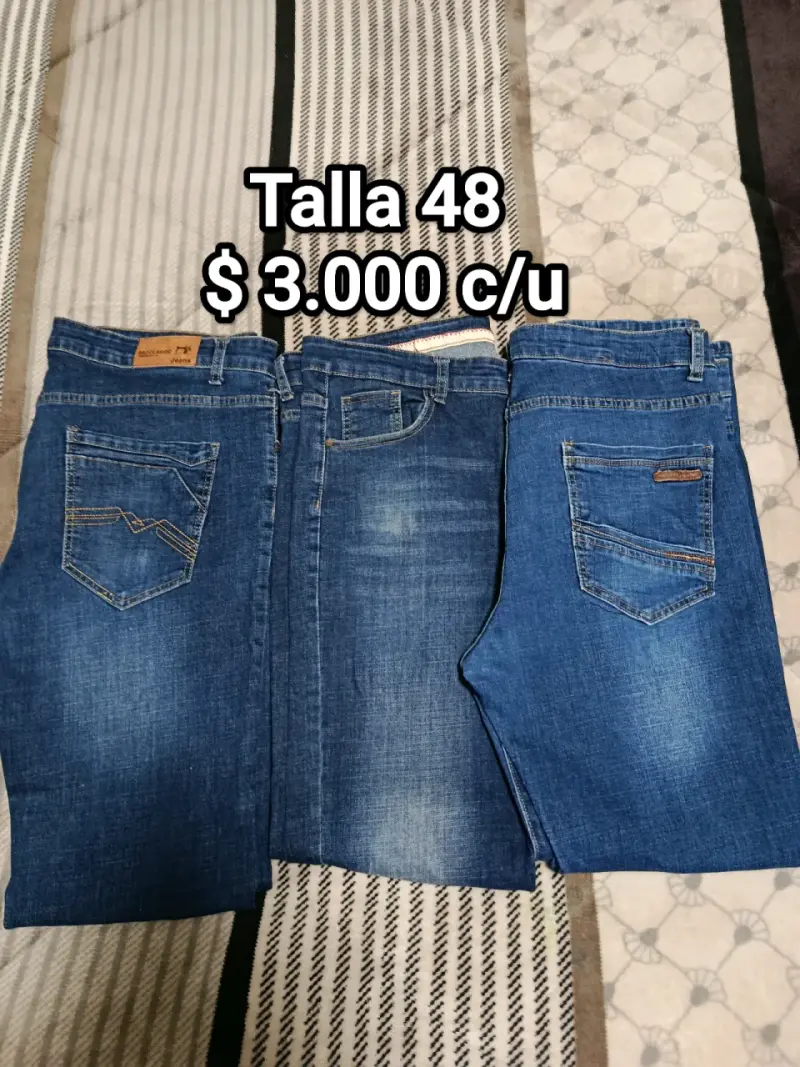Jeans de Hombre Talla 48 Azul Oscuro - 2