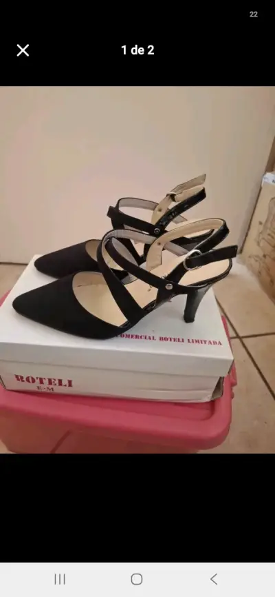 Zapatos de tacón negro Bonny Franco talla 37 - miniatura 2