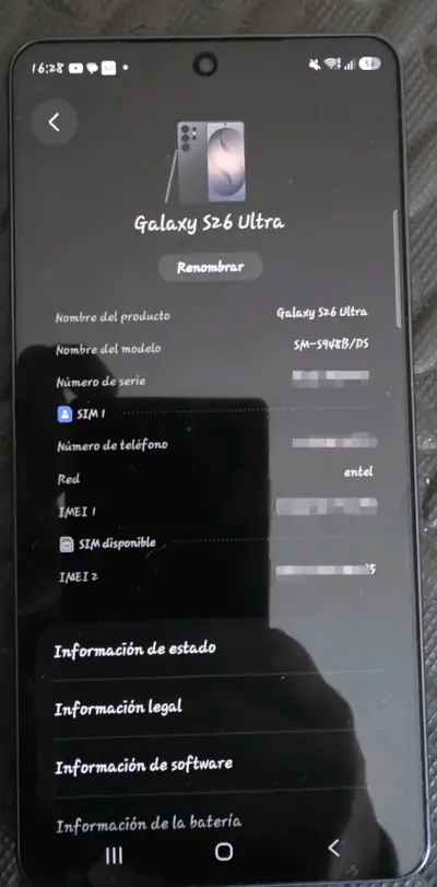 Samsung Galaxy S26 Ultra con caja y cargador - miniatura 1