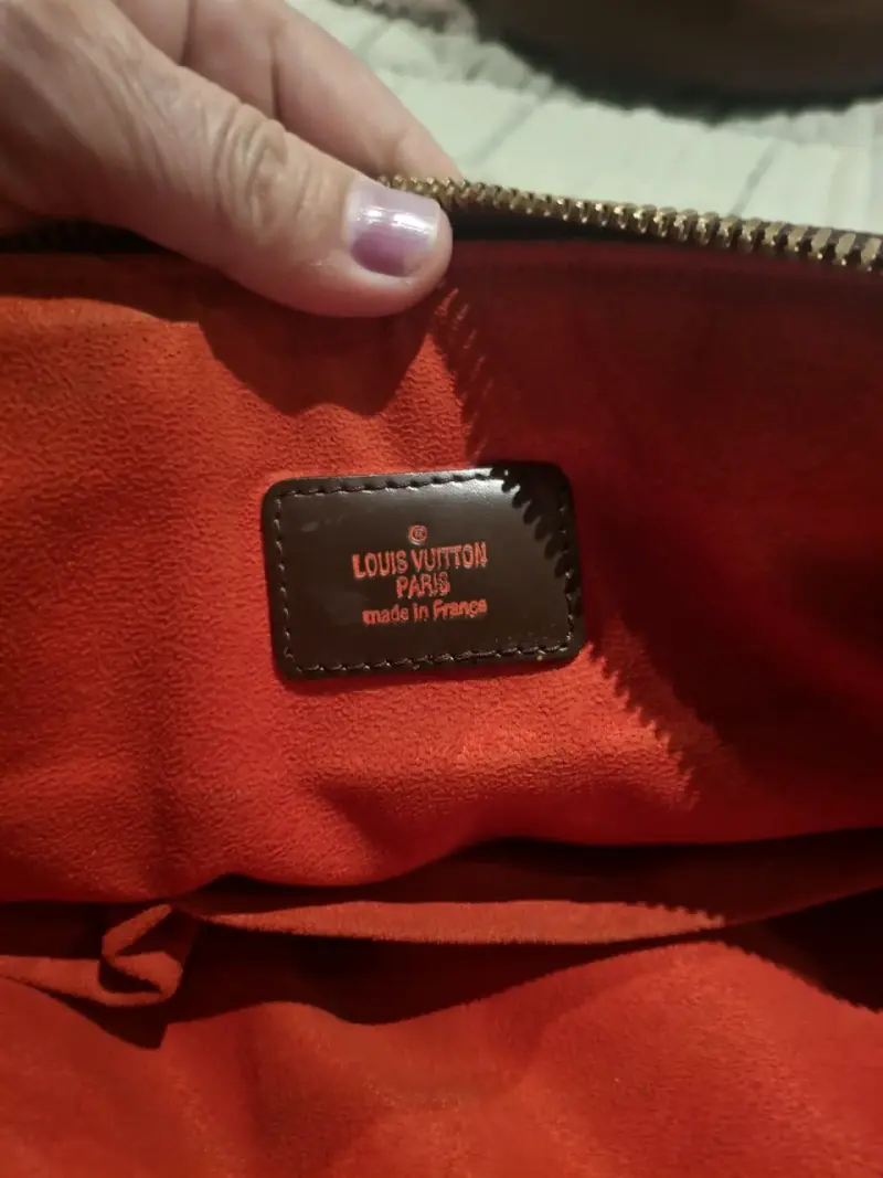 Bolso de mano con diseño a cuadros marrón - 6