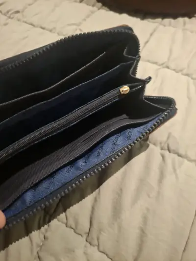 Billetera azul USPA con cierre - miniatura 3