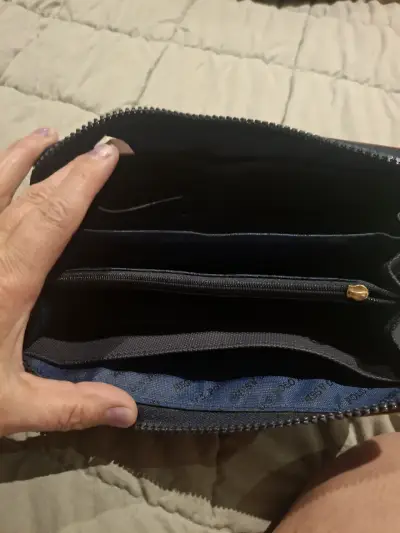 Billetera azul USPA con cierre - miniatura 5