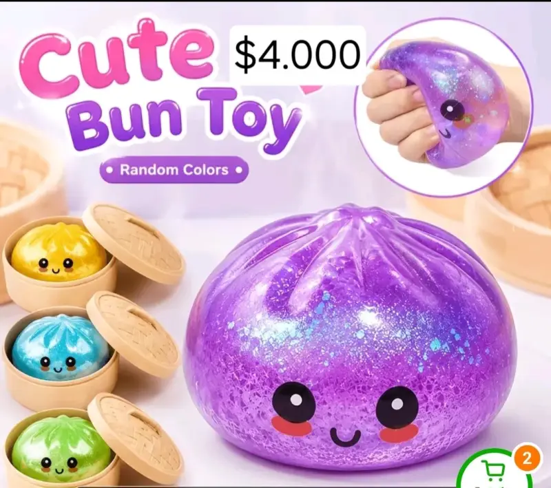 Juguete Antiestrés Cute Bun Toy Colores Aleatorios