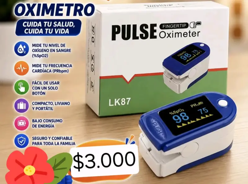 Oxímetro de Pulso Portátil LK87