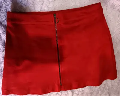 Falda roja con trasero frontal Zara - miniatura 1