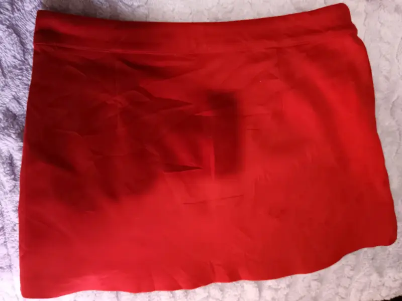 Falda roja con trasero frontal Zara - 2