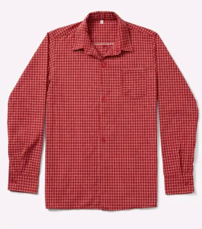Camisa a cuadros roja talla 16 - miniatura 1