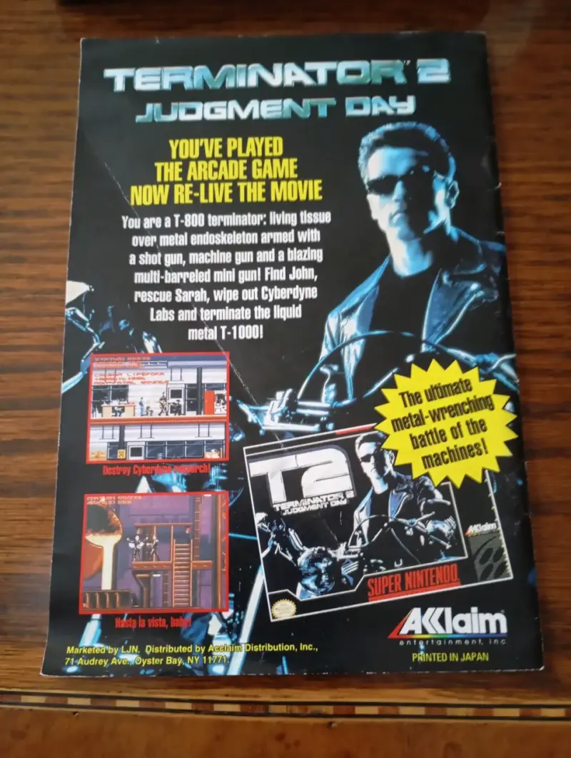 juego T2 para Super Nintendo y manual - 6