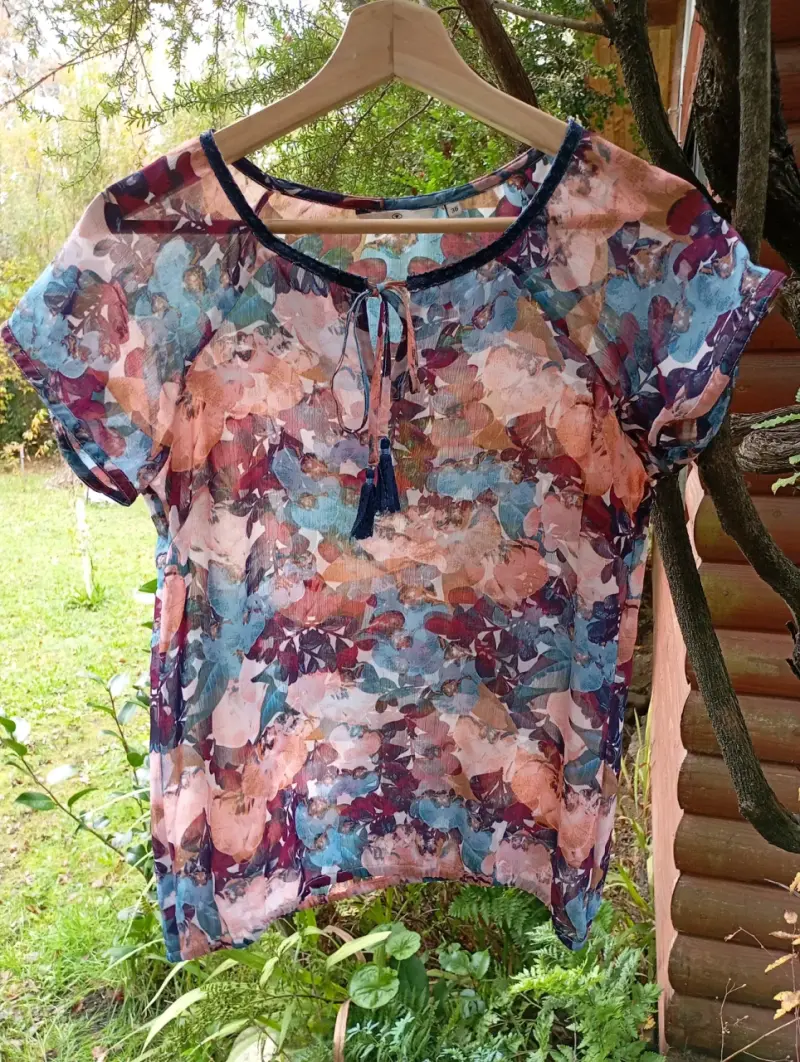 Blusa azul con diseño elegante para mujer - 6