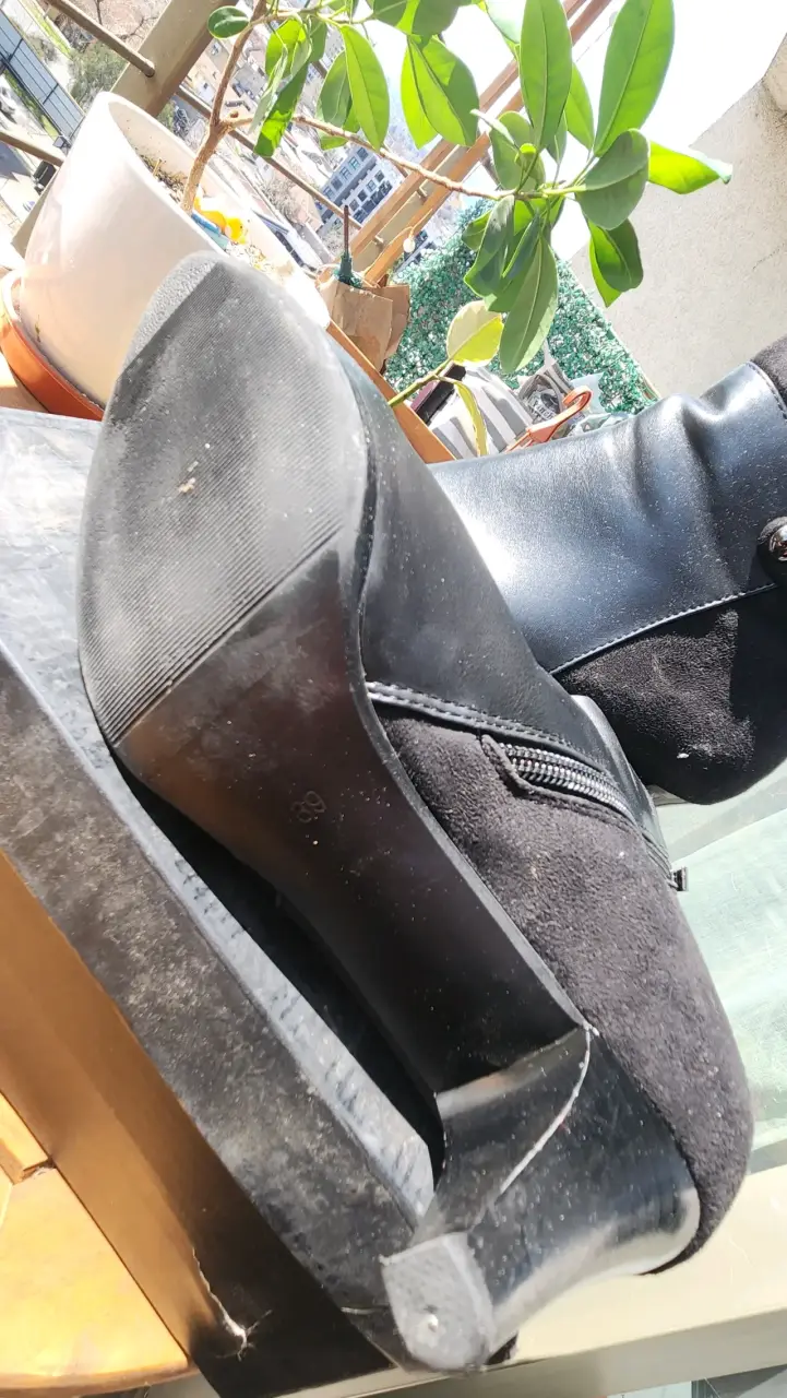 Botines de cuero negro con tacón BonnieFranco - 3