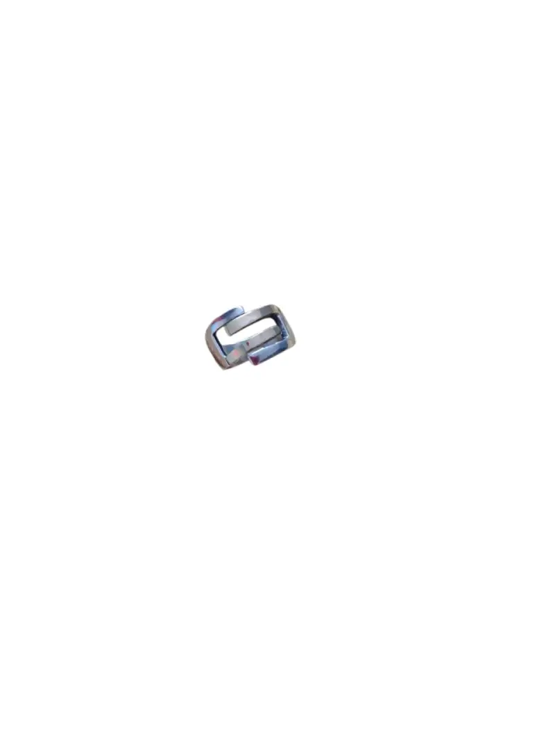 Anillo de plata con oro, diseño moderno, ajustable - 2