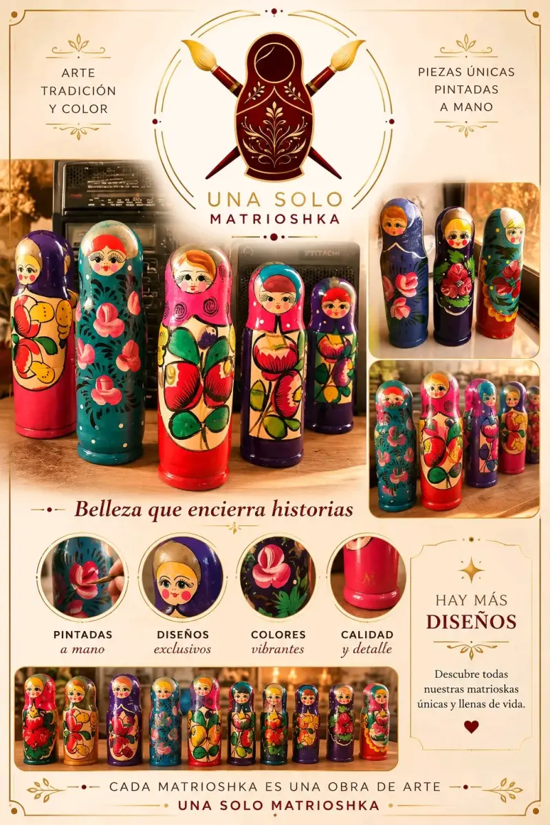 Muñecas Matrioskas Pintadas a Mano