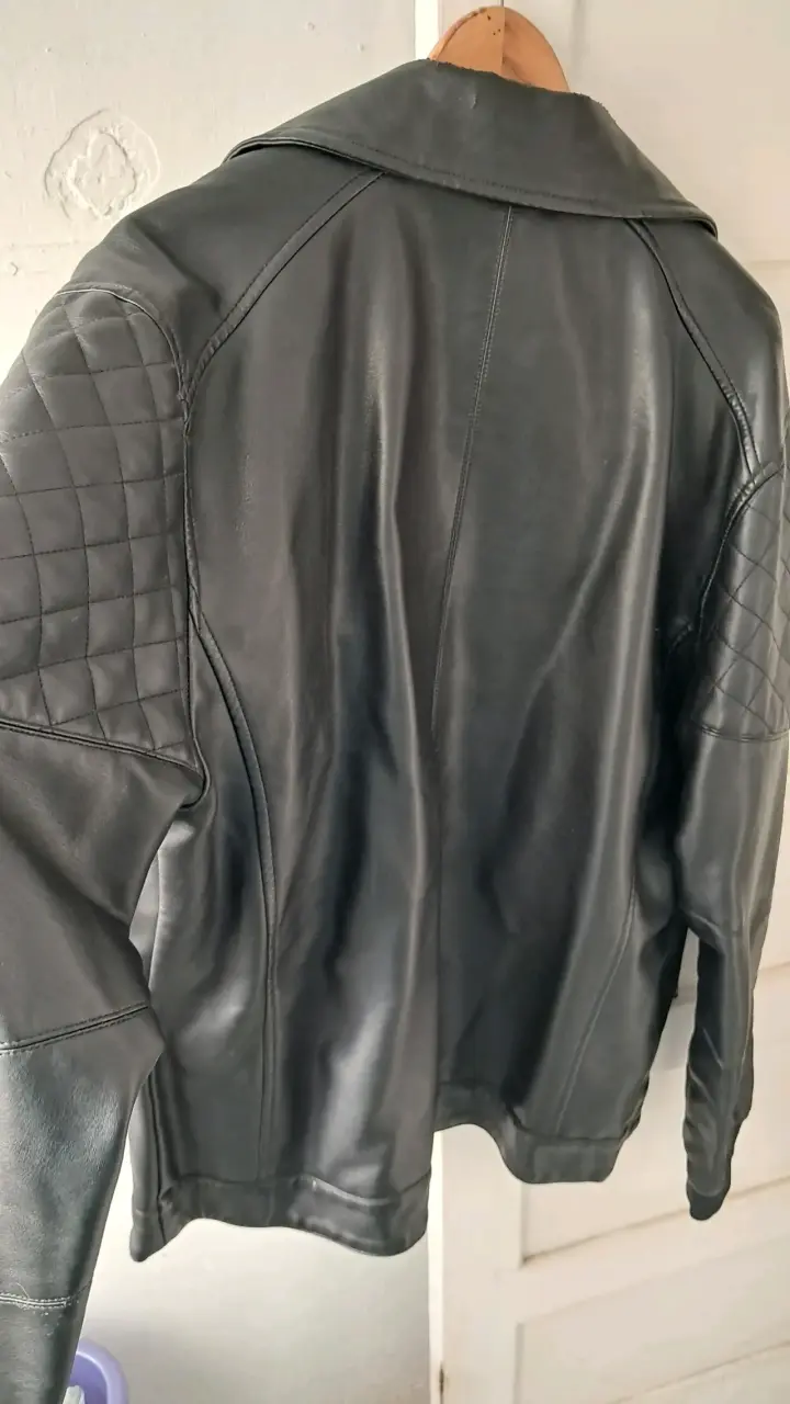 Chaqueta de cuero negra Zibel talla XL - 2
