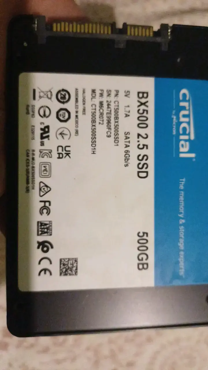 Disco SSD Crucial BX500 500GB - 4