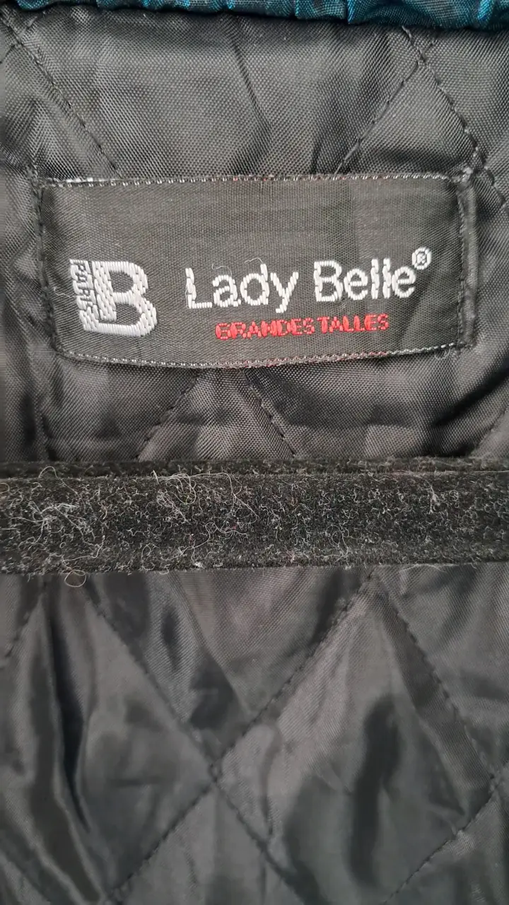 Abrigo largo azul con diseño Lady Belle - 6