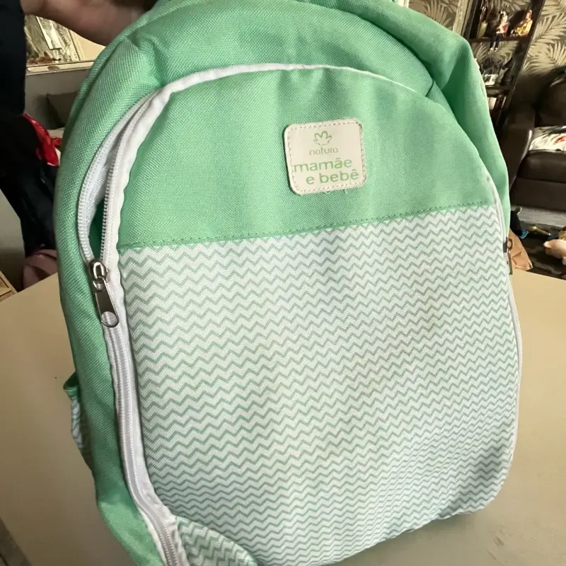Mochila verde para mamá y bebé Natura - 1