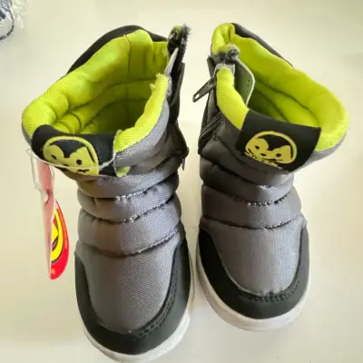 Botas de invierno para niños Bubble Gummers gris y verde - miniatura 2