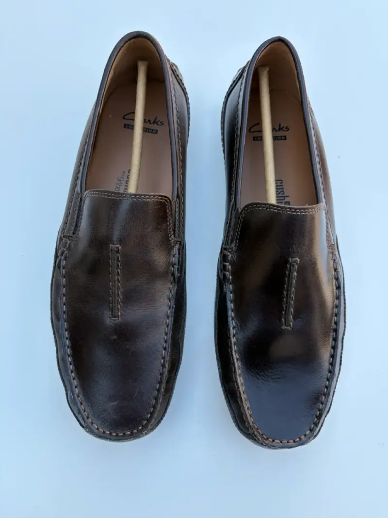 Zapatos de cuero marrón Clarks para hombre - 1
