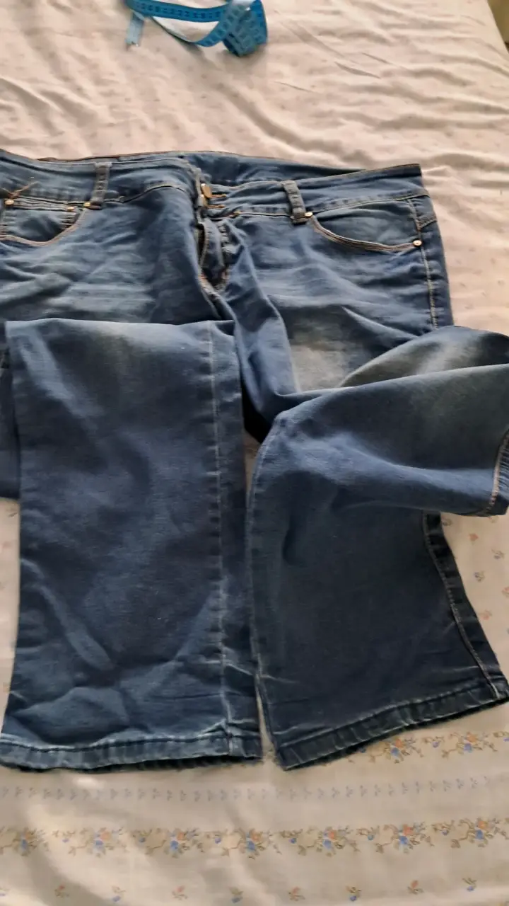 Jeans de mezclilla azul para mujer - 1