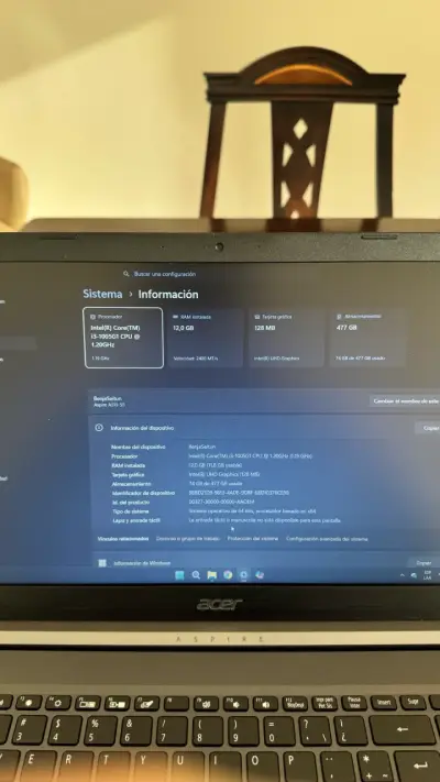Notebook Acer Aspire 5/12GB RAM/512GB SSD - miniatura 3