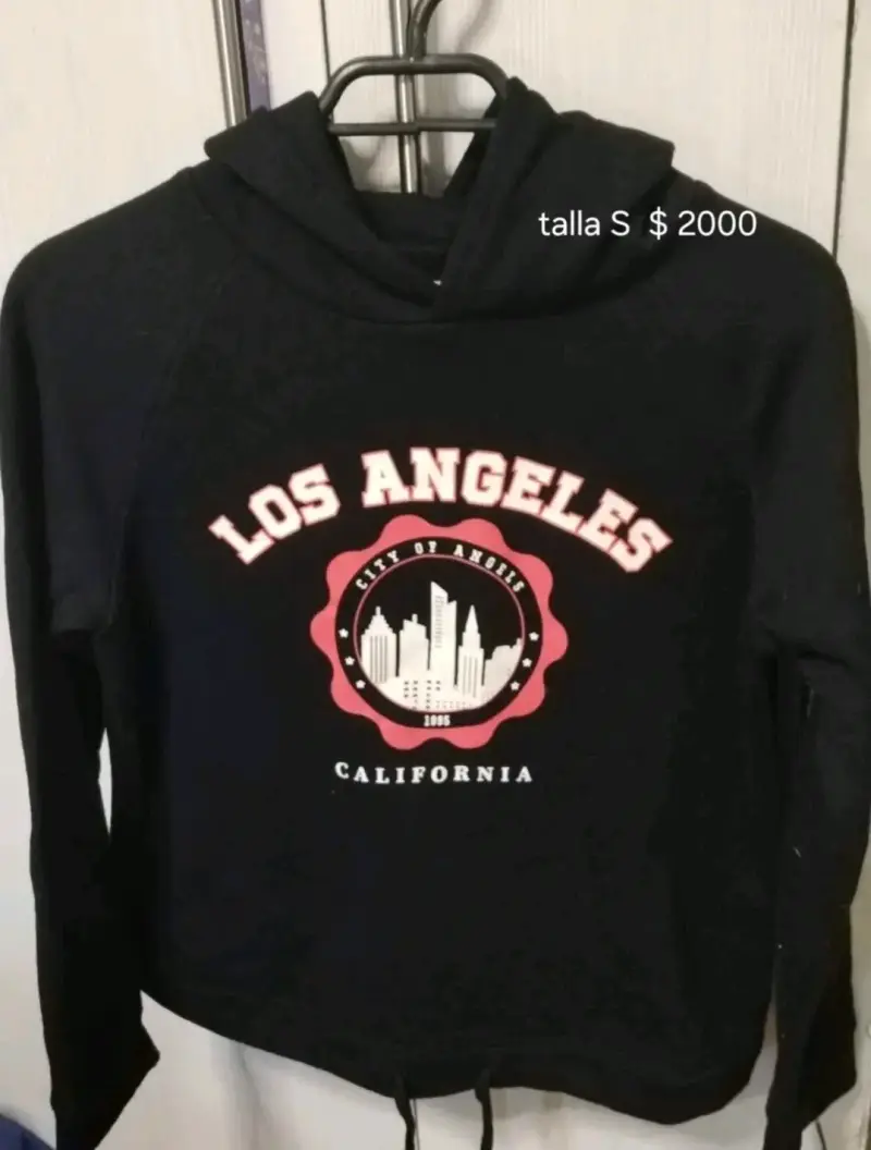 Polerón Negro Los Angeles Talla S - 1