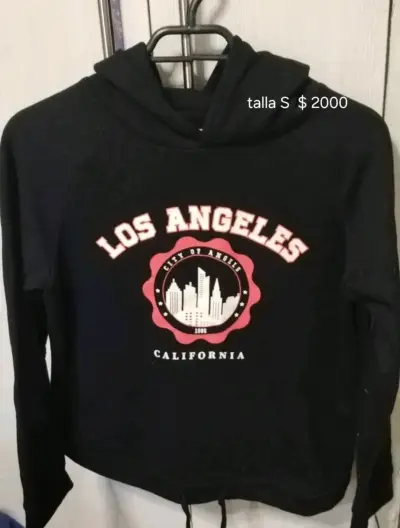 Polerón Negro Los Angeles Talla S - miniatura 1