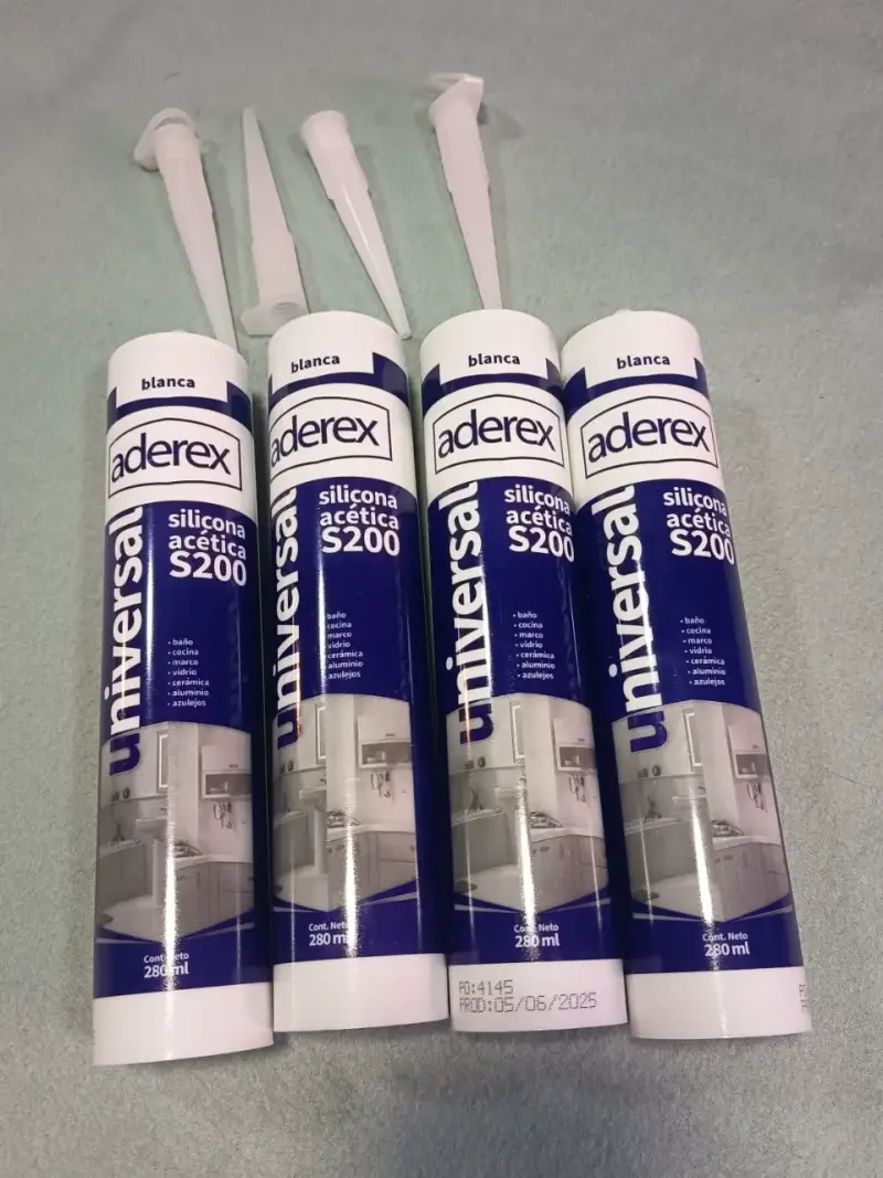 Pack 4 Siliconas Acetica Blanca 280ml - 2