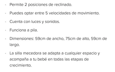 Silla mecedora  para bebé con luces y sonidos - miniatura 1