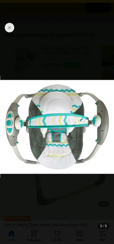 Silla mecedora  para bebé con luces y sonidos - miniatura 3