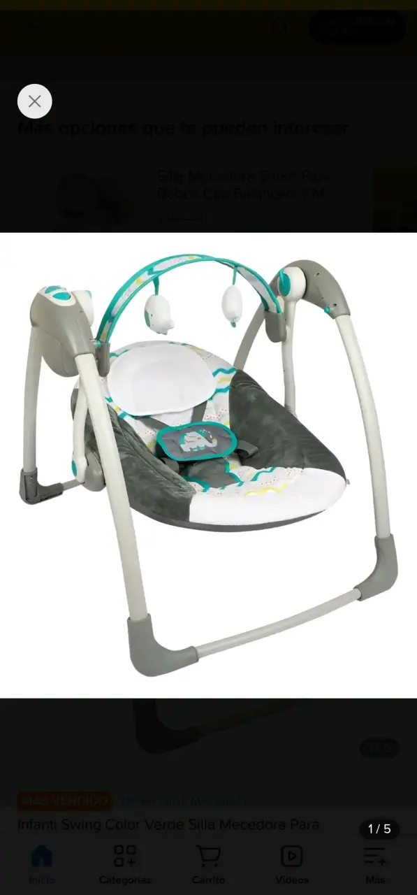 Silla mecedora para bebé con luces y sonidos - 4