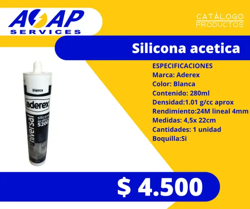 Silicona Acetica Blanca 280ml (1un) - 1