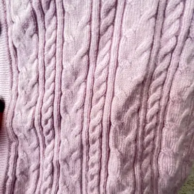Cardigan de punto lila para mujer Pink Rose - miniatura 4