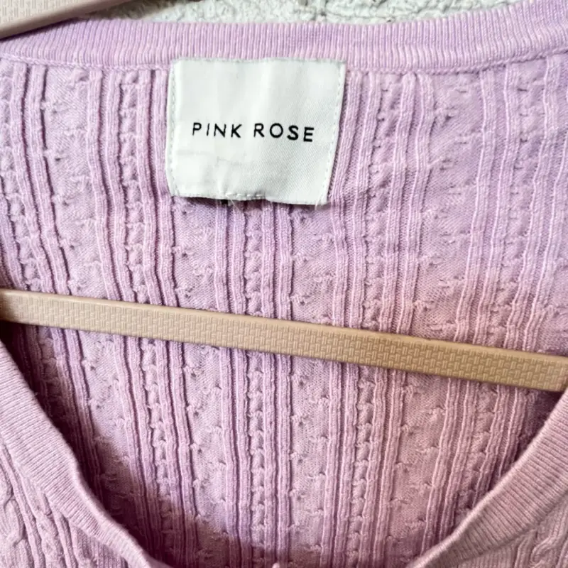 Cardigan de punto lila para mujer Pink Rose - 5
