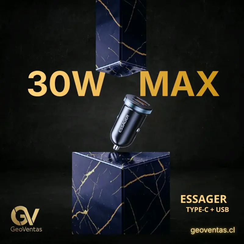Cargador de Auto Essager 30W Max USB-C - 1