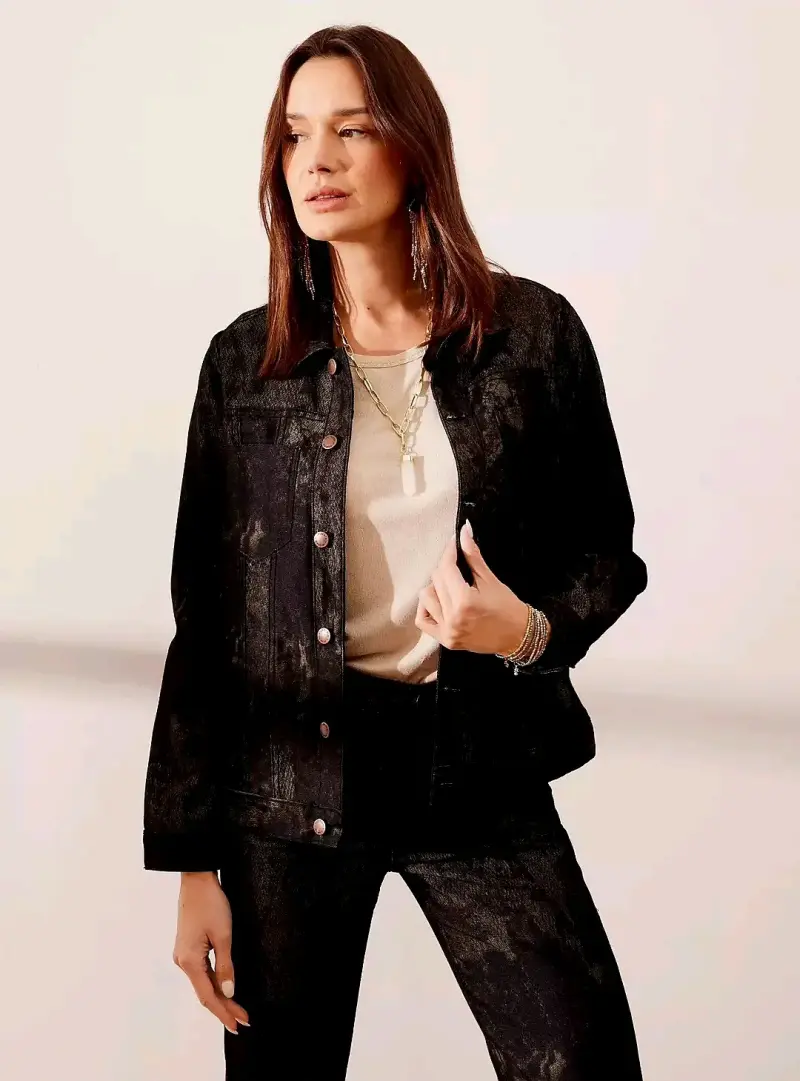 Chaqueta de mezclilla negra Umbrale para mujer - 3